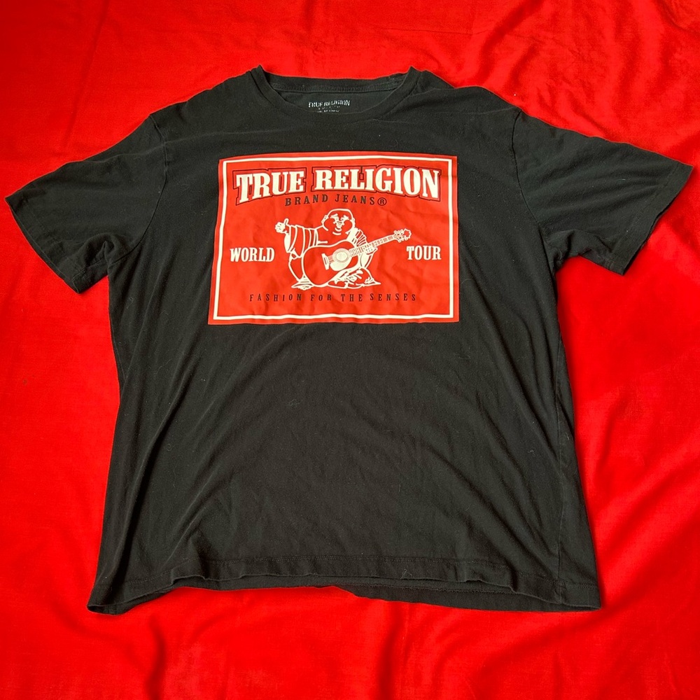 True Religion Jet Black Crew Neck Tee